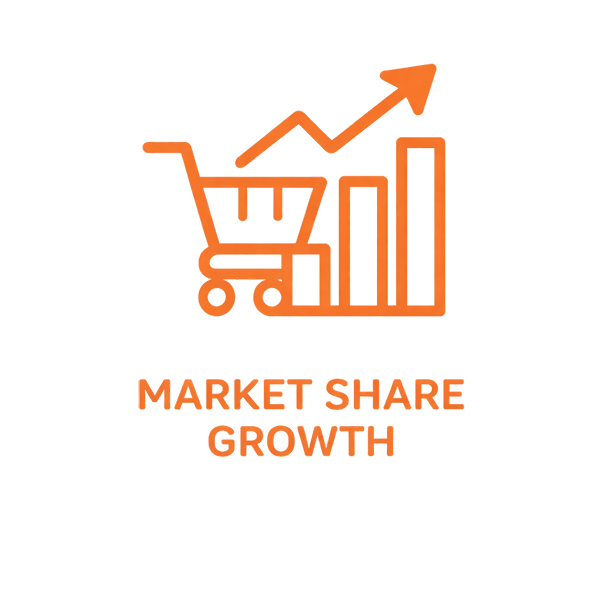Market Share Growth Icon - Amazon Consulting Agency Market Share Growth